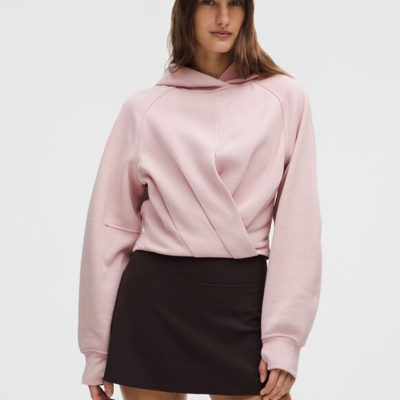 Scuba Cropped Wrap Pullover Hoodie - Picture 1 of 8